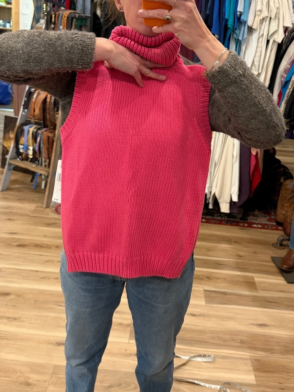NEW Lauren Ralph Lauren pink turtleneck sleeveless sweater - Picture 6 of 6